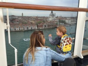 Ollie checking out Venice as we cruise by